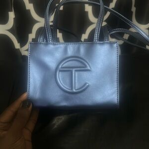 Telfar Blue Mini Shopping Bag